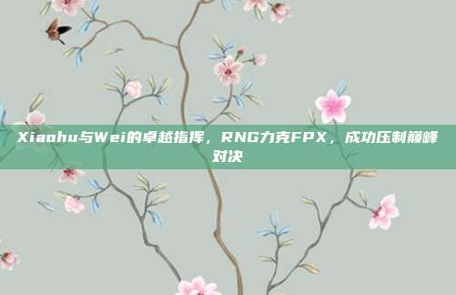 Xiaohu与Wei的卓越指挥，RNG力克FPX，成功压制巅峰对决