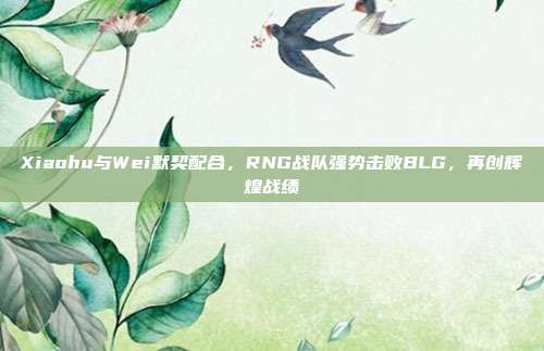 Xiaohu与Wei默契配合，RNG战队强势击败BLG，再创辉煌战绩