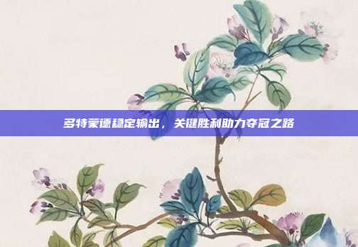 多特蒙德稳定输出，关键胜利助力夺冠之路